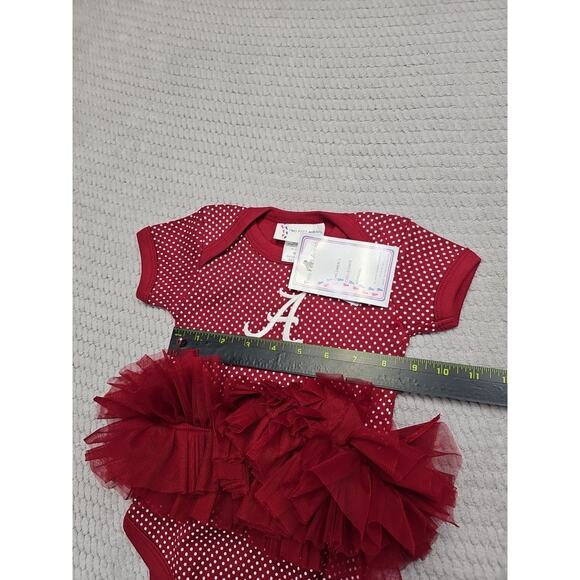 Two Feet Ahead Alabama Bodysuit Babygirls 6 Months Tutu Ruffle Roll Tide - Picture 3 of 7
